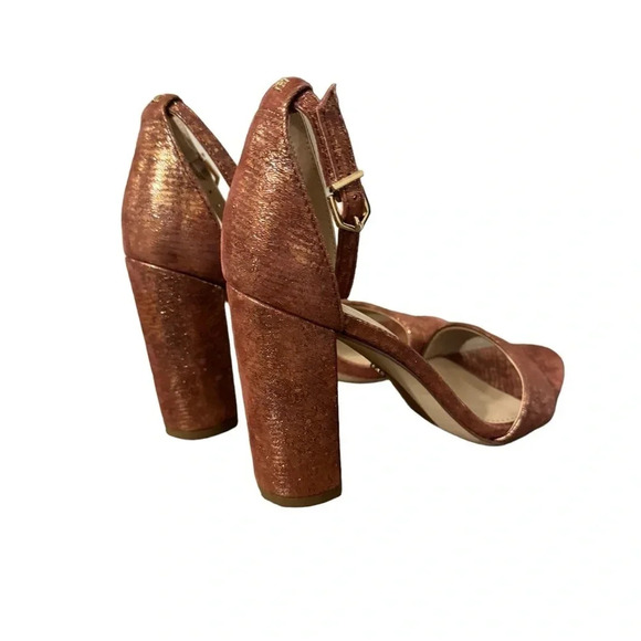 ✨ Sam Edelman‎ Yaro Block Heel Sandals Women’s 6.5 Brown Ankle Strap ✨ - Picture 4 of 7